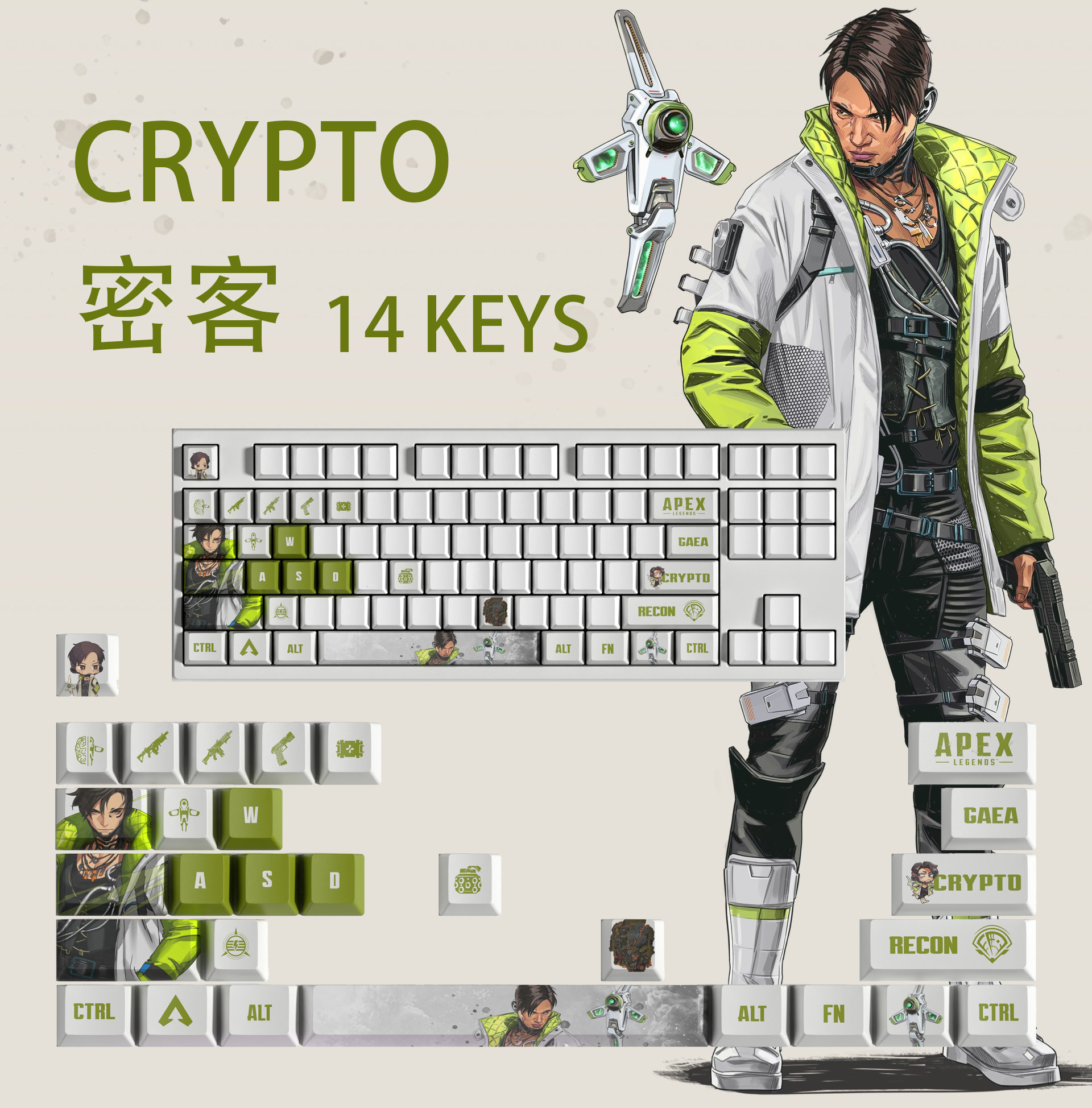APEX keycaps CRYPTO PBT sublimation keycaps 29 keys OEM height | eBay